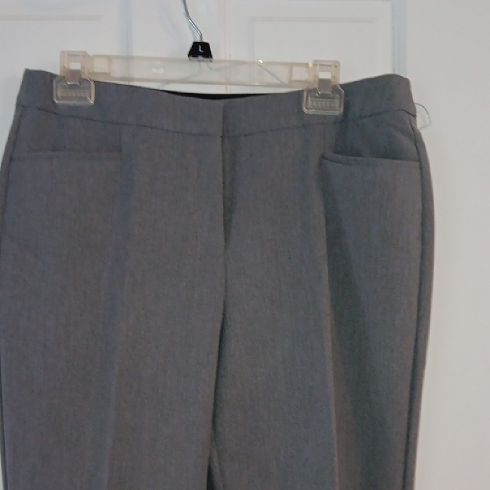 INC International Concepts Charcoal Gray Straight-Leg Trousers